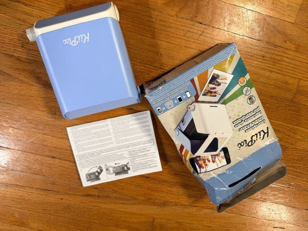 TOMY KiiPix Portable Smartphone Picture Printer & Photo Scanner - Light Blue